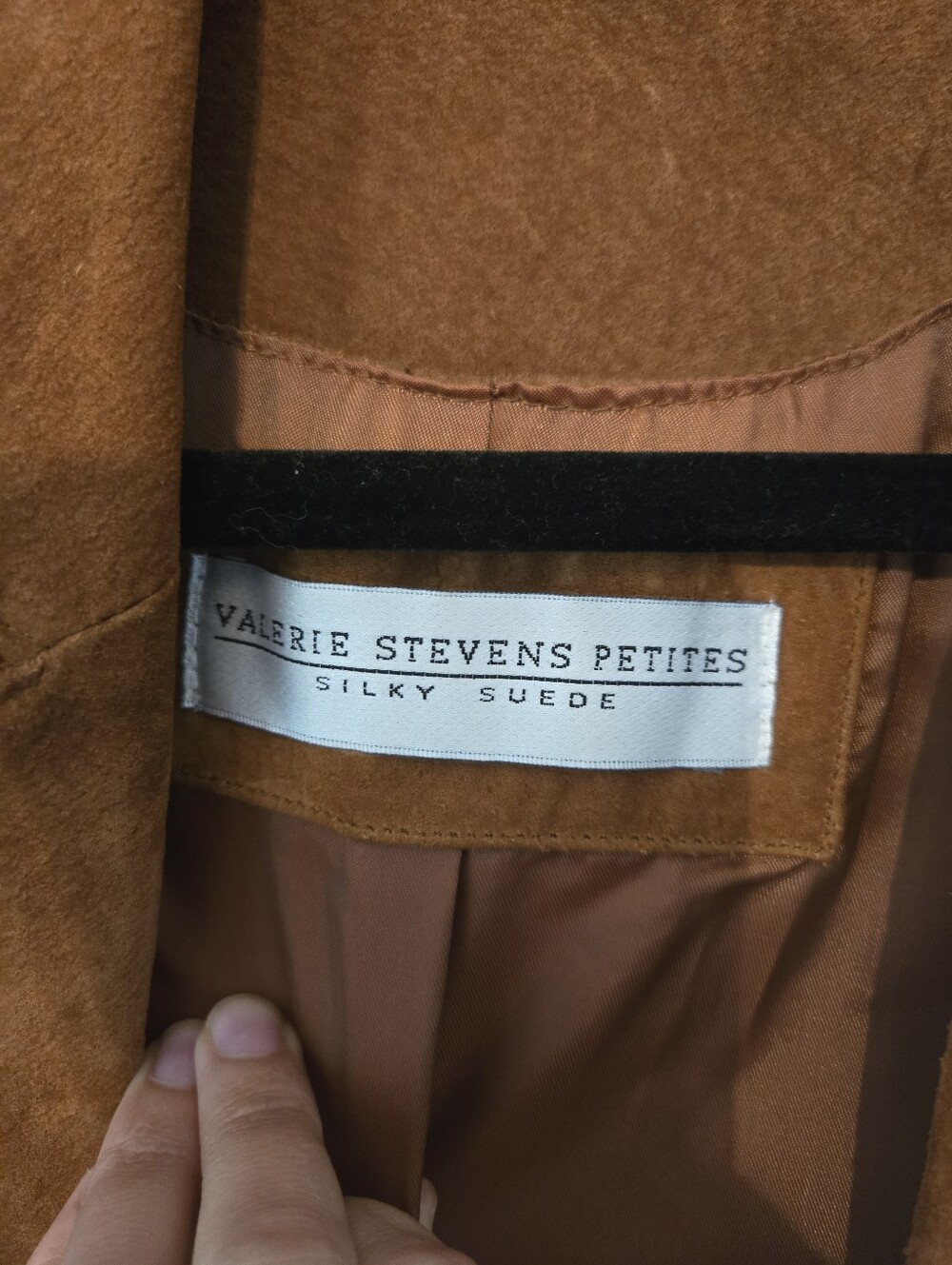 Vintage Valerie Stevens Suede Single-Button Blazer in Brown Jacket 4P - Picture 3 of 11